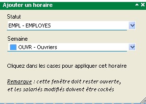 Ajouter un horaire